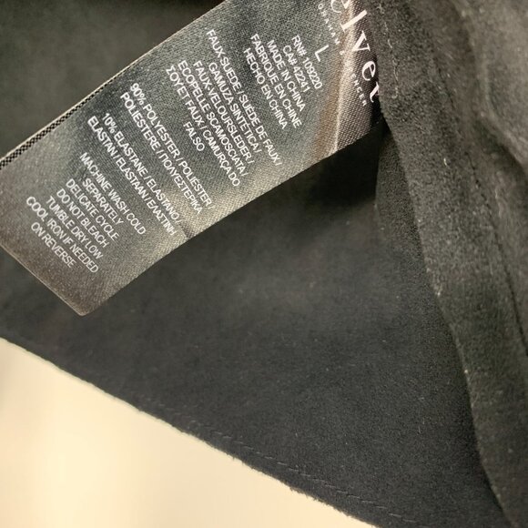 Velvet Graham Jacket Spencer Black Eden Faux Suede Drape Front - Picture 6 of 9